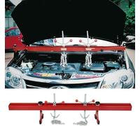 NAIMP 1102lbs / 500kg Engine Support Double Beam Bar, Engines stand with Dual Hooks Chains, Steel Motor Transmission Hoist, Motor Traverse Lifter Gearbox Supporting