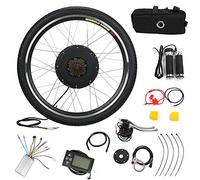 NAIMP 48V 1000W 26'' Electric Bike Conversion Kit, Rear Wheel Bicycle Motor E-Bike Kit LCD Display &5-level Smart Pedal Assistance, 5 Mode PAS Cycling Hub, Widened Tires, Black