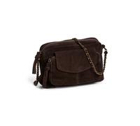 Naina Small Suede Handbag Dark Brown