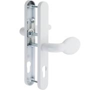Nainova Hardware uPVC, Patio & Composite Door Handle 92mm 62mm Offset Lever Pad 211mm Fixings White