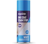 Nain's One Coat Stain Stop Spray Paint White 400ml | Damp, Mould & Stain Blocker | Aerosol Primer for Walls, Ceilings, Wood & Brick | Quick Drying Matt Finish
