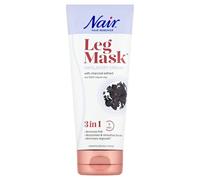 Nair Leg Mask Depilatory Cream - 3 in 1 Hair Remover with Charcoal Extract & 100% Natural Clay - Removes Hair, Moisturises & Minimises Re-Growth - 180ml