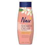 Nair Shower Cream Hair Remover with Moroccan Argan Oil and Orange Blossom, Body Hair Removal Cream for Women, 12 oz