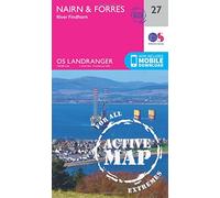 Landranger Active 27 Nairn & Forres, River Findhorn Map With Digital Version, Pink One Size