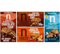 Nairn's Chocolate Lovers Oat Biscuits Variety Pack (Pack of 4) | Includes Gluten Free Chocolate Chip/Dark Chocolate & Coconut, Dark Chocolate Chip/Chocolate Orange - Healthy Snacks