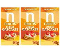 Nairn's Gluten Free Cheese Oatcakes, 180g (Pack of 3) - Healthy Snacks