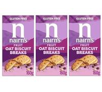 Nairn's Gluten Free Fruit Oat Biscuit Breaks, 160g (Pack of 3) - Healthy Snacks
