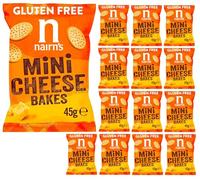 Nairn's Gluten Free Mini Cheese Bakes - 45g - Wholegrain Oats - Source of Fibre - Healthy Cheese Snacks - Suitable for Coeliacs - Pack of 14