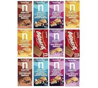 Nairn's Gluten Free Oat Biscuit Breaks Big Variety Pack - Healthy Snacks - Chunky Oat Biscuits: Choc Chip, Stem Ginger, Fruit, Salted Caramel, Dark Choc Coconut, Blueberry & Raspberry - PACK OF 12