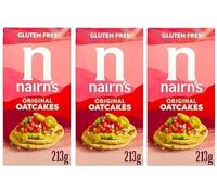 Nairn's Gluten Free Original Oatcakes, 213g (Pack of 3) - Healthy Snacks