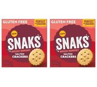 Nairn's Gluten Free Snaks - Salted Crackers 125g (Pack of 2) Snacks Made with Wholegrain Oats