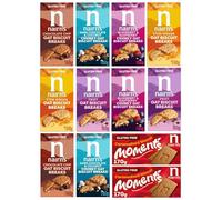 Nairn's Oat Biscuit Breaks - Gluten Free Variety Pack - Chunky Oat Biscuits: Choc Chip, Stem Ginger, Fruit, Caramelised Biscuit Moments, Dark Choc Coconut, Blueberry & Raspberry - Pack of 12