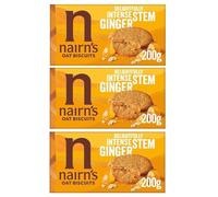 Nairn's Stem Ginger Oat Biscuits, 200g (Pack of 3) - Healthy Snacks