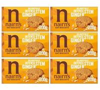 Nairn's Stem Ginger Oat Biscuits, 200g (Pack of 6) - Healthy Snacks