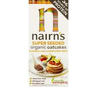 Nairn's Super Seeded Organic Oatcake 200g (Pack of 8) Cheddar,Cheese