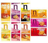 Nairn's Variety Pack - Pick Any 6 - Oat Biscuits and Oatcakes - Healthy Snacks - Assorted Flavours: Fruit & Seed, Stem Ginger, Mixed Berries & More