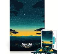 Nairobi National Park Night Sky Jigsaw Puzzles for Adults 1000 Mind Exercise Toy Relax Time Design Assembly (50x75cm)