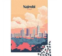Nairobi Skyline Poster 1000 Piece Jigsaw, 38x26cm/1000pcs