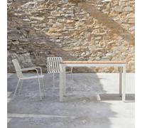 Naïs - Garden Table in solid acacia and metal, 6 pers. Brown
