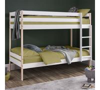 naiser wooden bunk bed in white lacquer