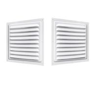 Naisfei 2 Pcs Gable Vent, 9.84 * 9.84inch Attic Vent Paintable Shed Vents with Screen, Stylish Design Return Air Grill Ideal for Houses Attics and Exterior Walls（white）