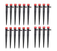 Naisfei 20 Pcs Water Irrigation Drippers, 8 Holes Adjustable Drip Emitters Micro Flow Drip Irrigation 360 Degree Watering System for Vegetable Garden, Garden, Greenhouse