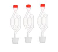 Naisfei 3 Sets Fermenter Beer Pickles Wine Making Air Locks Home Brew Accessory Non-Return Valves, Twin Bubble Airlock for Wine Making and Beer Making