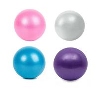 Naisfei 4 Pcs Exercise Ball, 25 cm Soft Yoga Ball, Baby Soft Non-Slip Gymnastics Ball with Pump, Fitness Ball, Small for Yoga, Stretching and Core Fitness