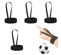 Naisfei 4pcs Referee Indicator Wristbands Football,Reliable Indicator Essential,Accessories for Soccer Referees Lightweight(Black)