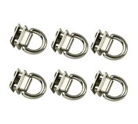 Naisfei 6 Pack Metal Bag Connector with D Ring, 18 mm Purse Bridge Hanger Buckle with Screws Purse DIY, Key Chain Lanyard(Silvery)