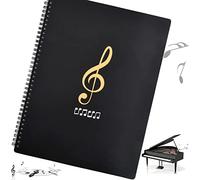 Naisfei A4 Sheet Music Folder, 100 Pages Music File Folder, Modern Style,Protects Music Papers, for Sheet Music Piano, Guitar, Violin