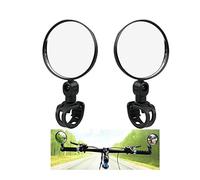 Naisfei Pack of 2 bicycle mirrors, 360° bicycle mirrors, bicycle rear view mirrors, universal cycling bicycle, mountain bike, handlebars, 360 degree rotation, convex reflector mirror.
