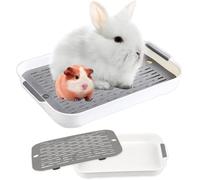 Naisfei Rabbit Toilet, Cat Litter Tray, Robust, Travel, Portable, Foldable, Waterproof, Easy to Clean, Black, Large, Suitable for Rabbit Owners
