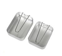 Naisfei Set of 2 Nesting Aluminium Mess Tins for Camping & Cooking,Lightweight Aluminium Mess Tin Set,Great For Camping, Festivals & Fishing Trips