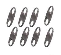 Naisfei Zipper Lock Clips 8 PCS, Anti Theft Backpack Lock & Travel Security Clips, Double Opening Snap Hooks & S Hooks for Zippers, Zipper Pull Clips, Camping Gear Clips, Outdoor Travel Clip for Bags