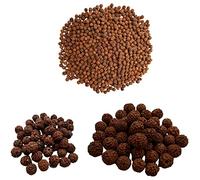 Naisha 121 Pcs Natural Rudraksh Loose Rudraksha Mala Genuine Himalayan Meditation Prayer Beads 8-14mm Bodhi Beads for Jewelry Making DIY 3 Different Sizes