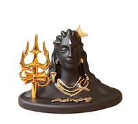 NAISHA Adiyogi Shiva Statue 3.3" Inch with Trishul for Car Dash Board, Pooja Room, Mahadev Murti, Idol, Lord Adiyogi Shankara for Home & Office Decor (ADIYOGI JI in Black) Decorations Return Gifts