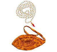 NAISHA Gaumukhi Japa Mala Bag & Hare Rama Hare Krishna Tulsi Holy Basil Japa Mala 108+1 Beads Original for Daily Mantra Jaap, Bead Size: 6/7mm