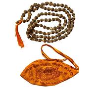 NAISHA Gaumukhi Japa Mala Bag & Natural Tulsi Holy Basil Japa Mala 108+1 Beads Original for Daily Mantra Jaap, Bead Size: 6/7mm…, Pack of 1, Wood, beads