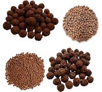 Naisha Natural Rudraksh 165 Piece Loose Rudraksha Beads Mala, Genuine Himalayan Meditation Bodhi Beads 8-14mm Jewelry Making DIY Big Lot 4 Different Sizes