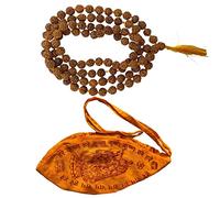 NAISHA Original Gaumukhi Japa Mala Bag & Rudraksha Mala/Necklace,Handmade Religious Japa/Meditation Mala/Vashikaran Attraction and Devi Siddhi 108 beads, Wood