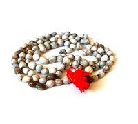 NAISHA Original Vaijanti Mala White Bead Mala/Necklace,Handmade Religious Japa/Meditation Mala/Vashikaran Attraction and Devi Siddhi, beads with tassel,