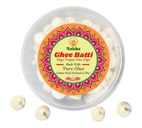 NAISHA Pack of 100 Pure Ghee Wicks for Puja, Ready-to-Use Diya Batti, 30-Min Burn Time, Wax-Free Cotton Wicks, Ideal for Pooja, Meditation, Diwali, and Housewarming Gift. Wick Soaked in Ghee