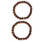 NAISHA Rudraksha & Crystal Sphatik Bead Bracelet, & Natural Himalaya Rudraksh Seed Bracelets, Bracelet-22, Wood, rudraksha
