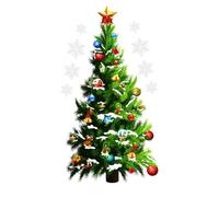 Naisicatar 1pc Christmas Window Stickers 50x70cm Large PVC Removable White Wall Sticker Decorative Decal for Home Office Classroom Winter Theme Party