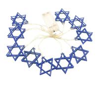 Naisicatar Chanukah Window Lights Blue Hanukkah Decorations 10 Ft 20 LED Battery Operated Hanukkah Window Wall Menorah Decorations for Jewish Holiday Home Tabletop Bedroom Decor,Six Pointed Star