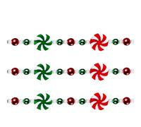 Naisicatar Christmas Candy Garland Candy Cane Christmas Decorations 8Ft/2.4m Plastic Beaded Candy Garland Christmas Tree Ornaments for Hanging Xmas Decorations,Red and Green
