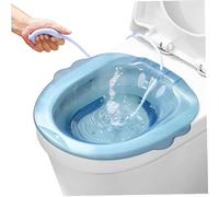 Naisidier Sitz Bath Portable Over The Toilet Sitz Bath Basin with Flusher for Pregnancy & Postpartum Recovery, Hemorrhoids, Bidet Attachment