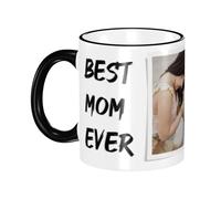 Naispanda Best Mom Ever Mug Personalised with Photo Custom Coffee Cup Gift for Mom Mommy Mum Personalized Mug Present for Birthday Mothers Day Customized Coffee Cup with Photo - 11oz