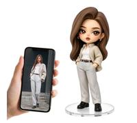 Naispanda Custom 3D Mini-Me Figurine - Personalised Resin Statue Crafted from Your Photos, Unique Keepsake Gift for Birthdays, Anniversaries, Christmas & Weddings